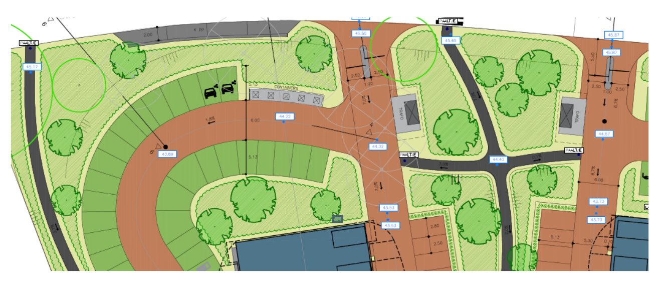 Voorbeeld schetsontwerp waarbij OGI's zijn ingetekend